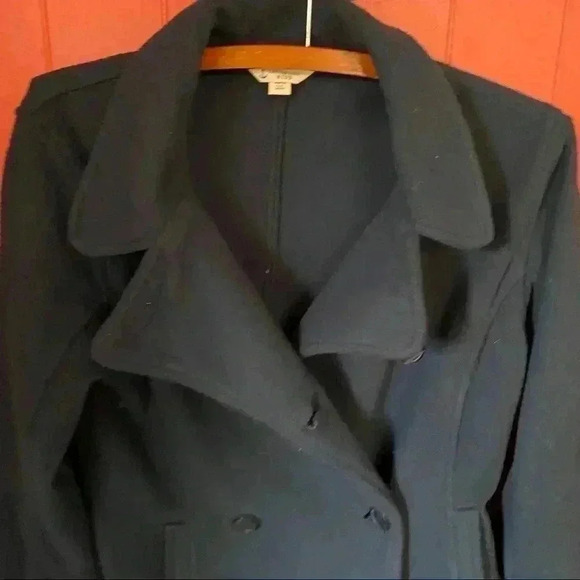 Lands End pea coat girls L(14) blue - Picture 2 of 7